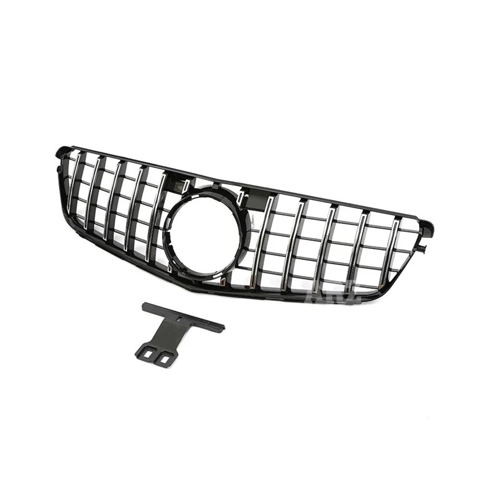 Kühlergrill Für C-Klasse W204 2008-2013 Autogrill Schwarz Silber Für GT Für Amg Sytle Frontstoßstange Kühler Diamant Kühlergrill Vorne(G Silver) von HXVGEGKPYK