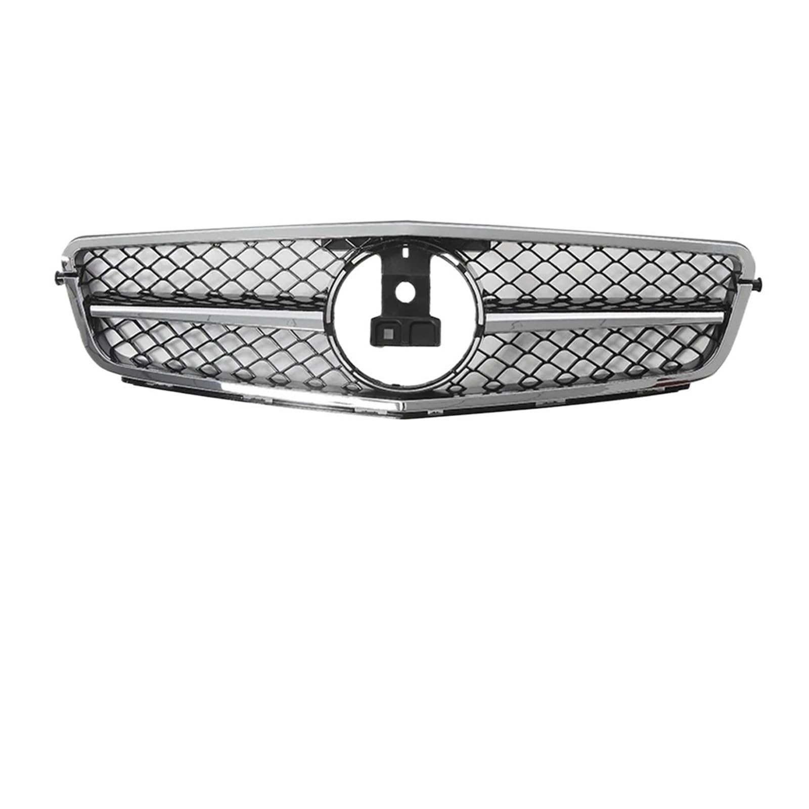 Kühlergrill Für C-Klasse W204 C180 C250 C350 2008-2014 2013 2012 Auto Schwarz 1Pin Frontstoßstangengrill Kühlergrill Racing Grills Front Kühlergrille(A Chrome) von HXVGEGKPYK