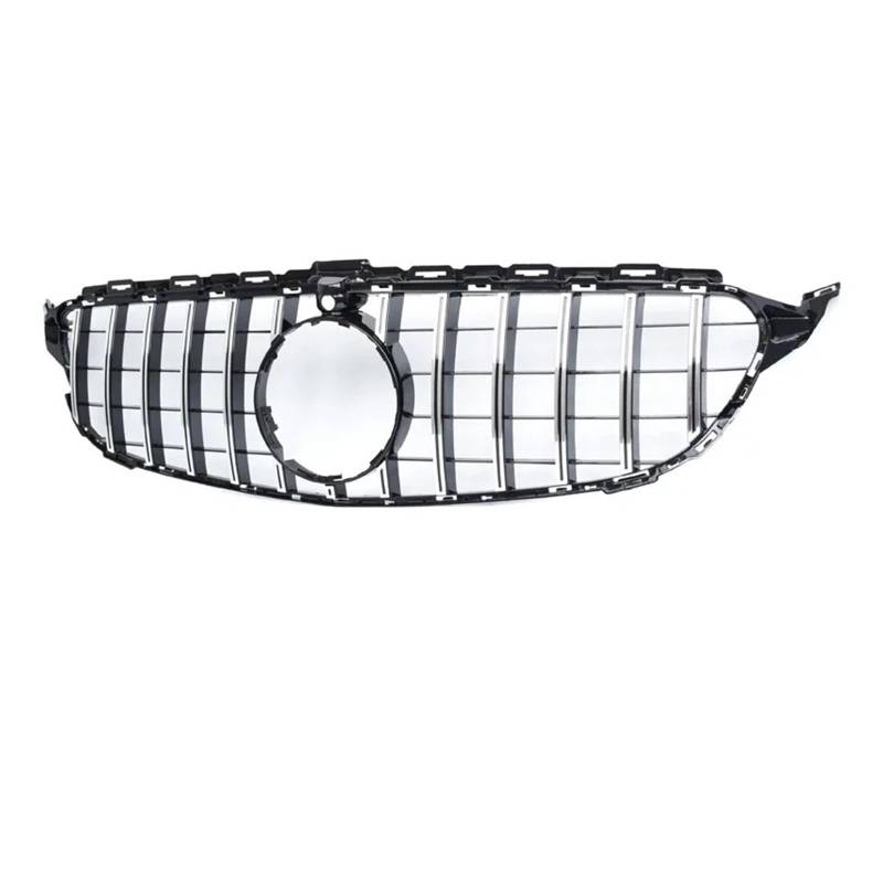 Kühlergrill Für C-Klasse W205 Aloon S205 Kombi A205 Cabrio C205 Coupé 2015-2020 Auto-Frontkühlergrill Ersatz-Diamantengrill Front Kühlergrille(Cam 2015-2017 Silver) von HXVGEGKPYK