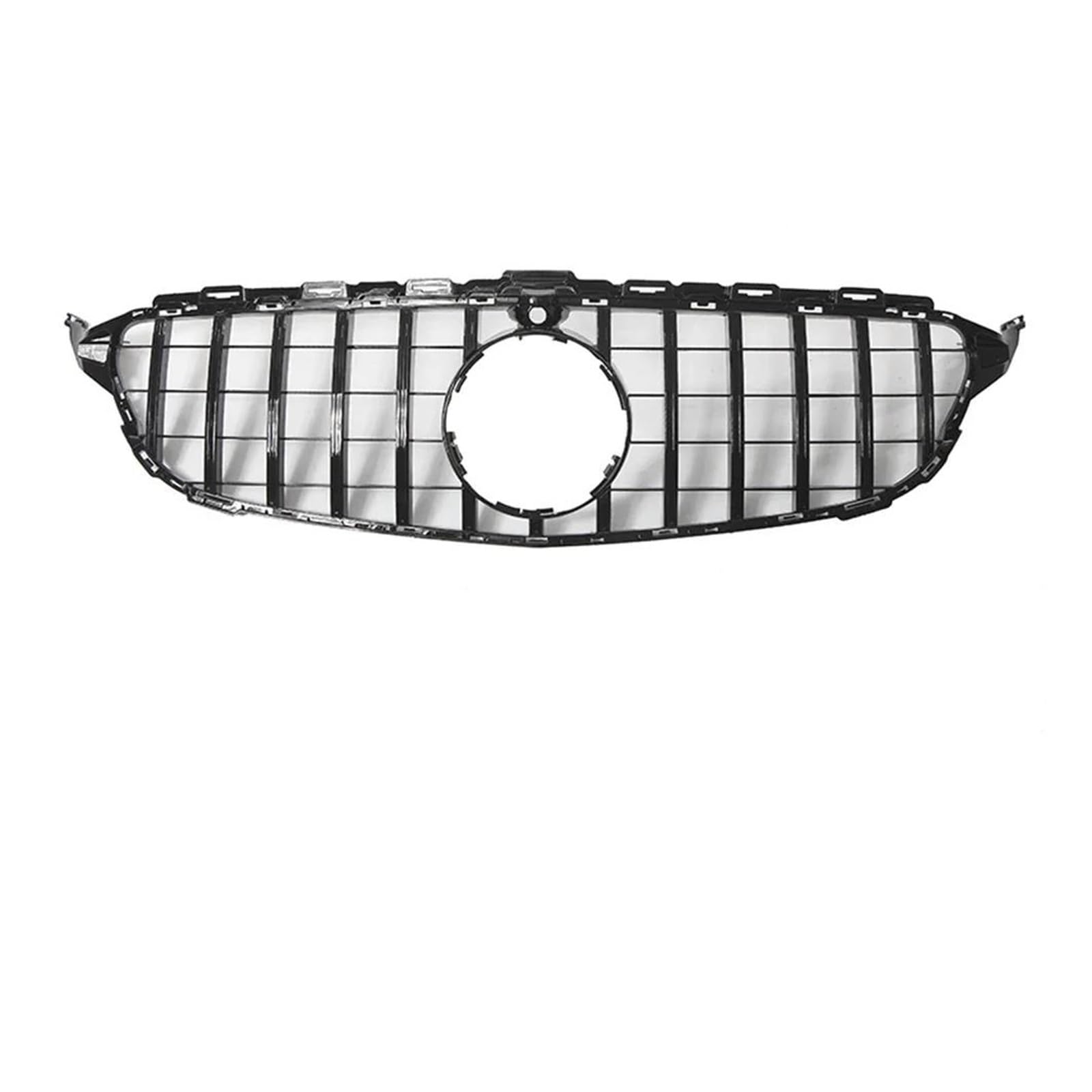 Kühlergrill Für C-Klasse W205 C180 C200 C250 C300 2015-2018 2017 Auto Frontstoßstangengrill Chrom Black Diamonds Style Racing Grilles Front Kühlergrille(G -Glossy Black) von HXVGEGKPYK