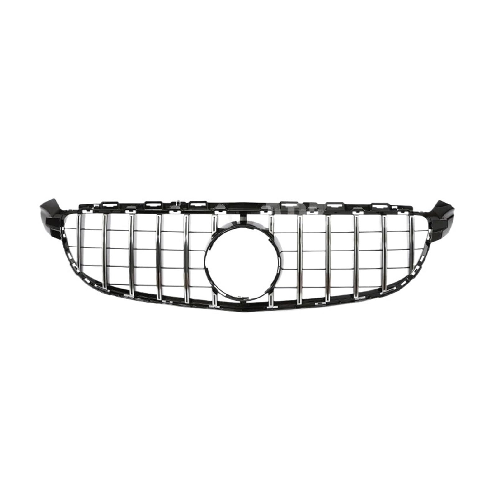 Kühlergrill Für C-Klasse W205 Für GT C63 2015-2018 Autogrill Unterer Stoßfängergrill Kühlergrill Schwarz Silber Renngrill Facelift Front Kühlergrille(Sliver Without) von HXVGEGKPYK