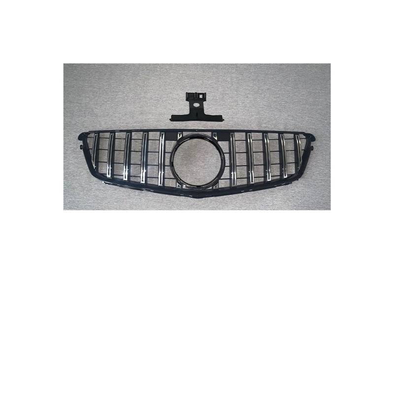 Kühlergrill Für C W204 C200 C180 C300 C250 C43 2007-2014 Fronteinlassgrill Racing Grill Diamant Styling Kühlergrill Vorne(G Silvery) von HXVGEGKPYK