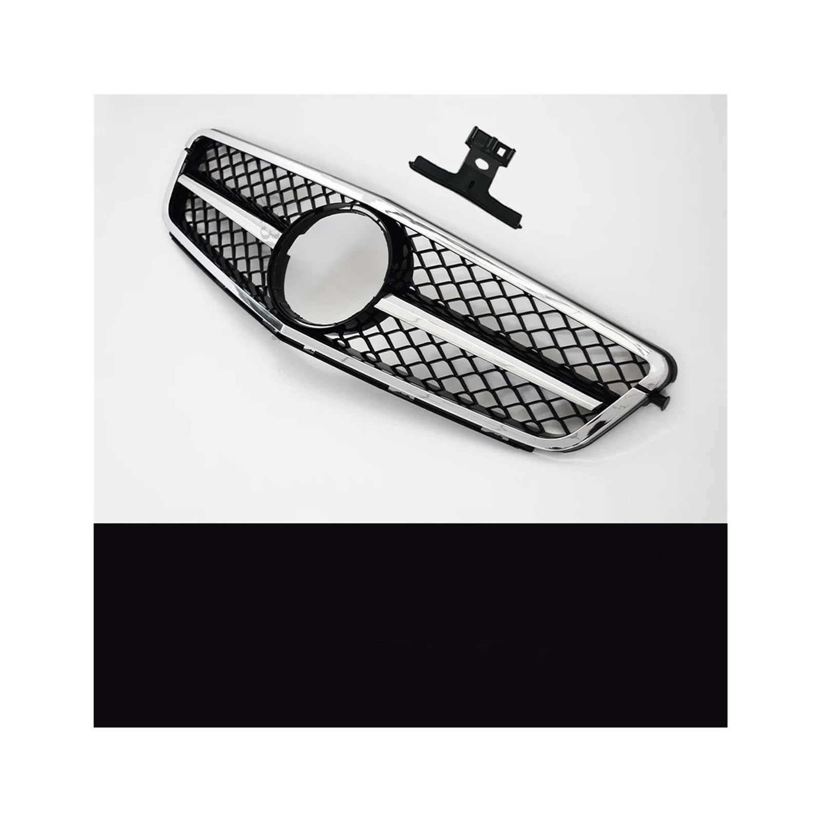 Kühlergrill Für C W204 C43 C180 C200 C250 C300 2007-2014 Für AMG Für GT Diamant Front Stoßstange Kühlergrill Haube Grill Kühlergrill Vorne(A Full Silvery) von HXVGEGKPYK