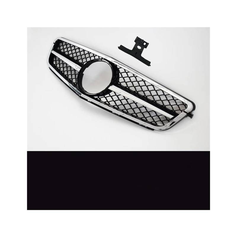 Kühlergrill Für C W204 C43 C180 C200 C250 C300 2007-2014 Für AMG Für GT Diamant Front Stoßstange Kühlergrill Haube Grill Kühlergrill Vorne(A Full Silvery) von HXVGEGKPYK