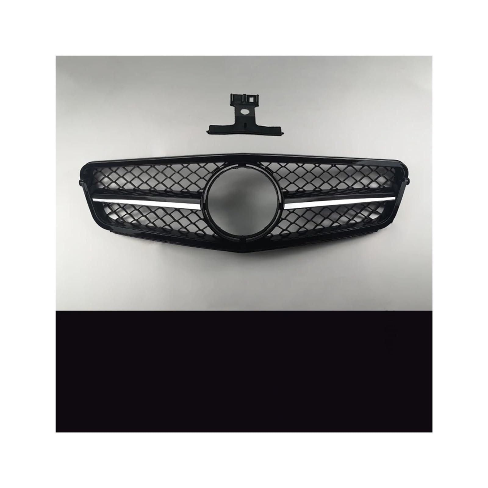 Kühlergrill Für C W204 C43 C180 C200 C250 C300 2007-2014 Für AMG Für GT Diamant Front Stoßstange Kühlergrill Haube Grill Kühlergrill Vorne(A Silvery) von HXVGEGKPYK