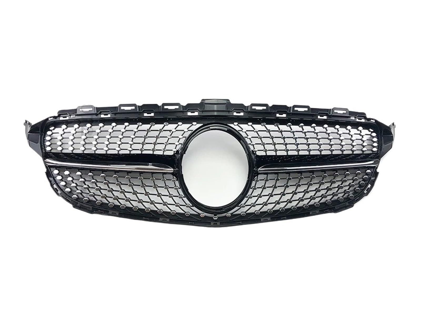 Kühlergrill Für C W205 C205 S205 C180 C200 C250 C260 C300 2014-2021 Auto Mesh Front Stoßstange Grille Racing Grill Diamant Stil Front Kühlergrille(14-18 Glossy Black) von HXVGEGKPYK