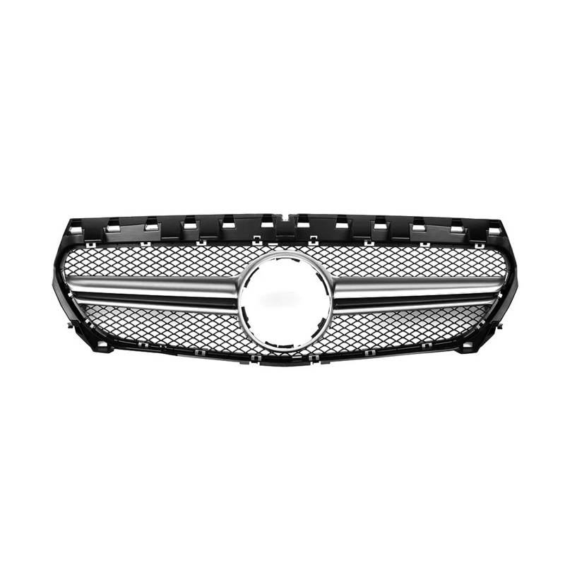 Kühlergrill Für CLA-Klasse W117 C117 X117 Für Style 2013-2019 Auto Glänzend Schwarz Kühlergrill Diamonds Style Stoßstangengrill Front Kühlergrille(A -Silver) von HXVGEGKPYK