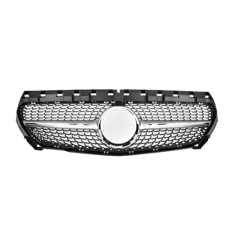 Kühlergrill Für CLA-Klasse W117 C117 X117 Für Style 2013-2019 Auto Glänzend Schwarz Kühlergrill Diamonds Style Stoßstangengrill Front Kühlergrille(Diamonds-Silver) von HXVGEGKPYK