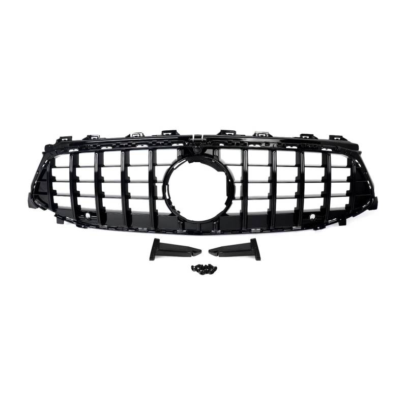 Kühlergrill Für CLA-Klasse W118 Für GT CLA200 CLA250 CLA35 2023-2024 Auto Chrom Kühlergrill Frontstoßstange Gitter Oberer Kühlergrill Front Kühlergrille(Black) von HXVGEGKPYK