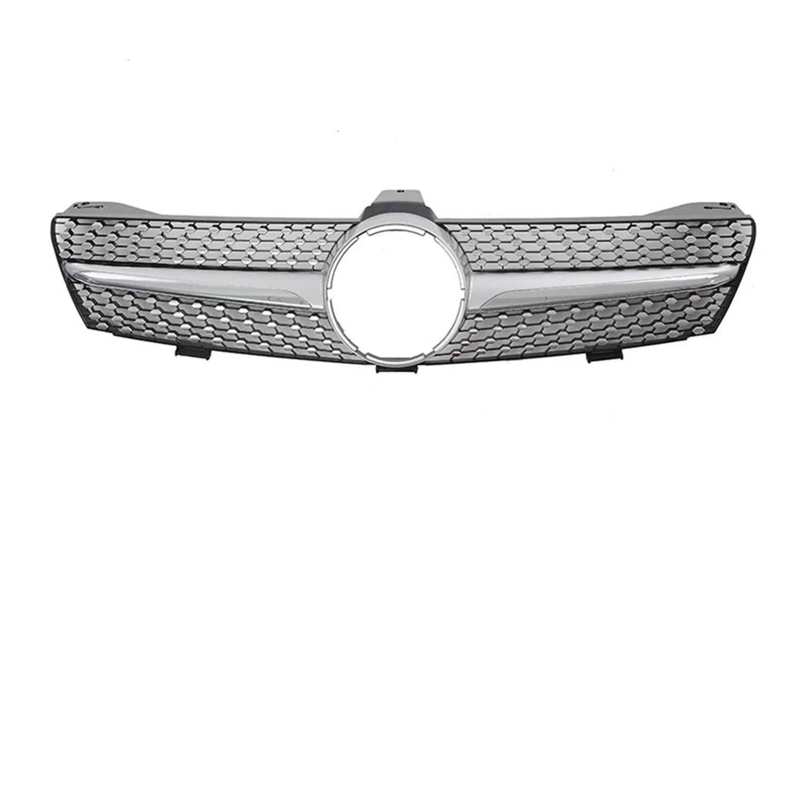 Kühlergrill Für CLS W219 CLS350 CLS500 Für GTR Style 2005-2008 Autofront Glänzend Schwarz Racing Grille Diamonds Style Stoßstangengitter Front Kühlergrille(Diamonds-Silver) von HXVGEGKPYK