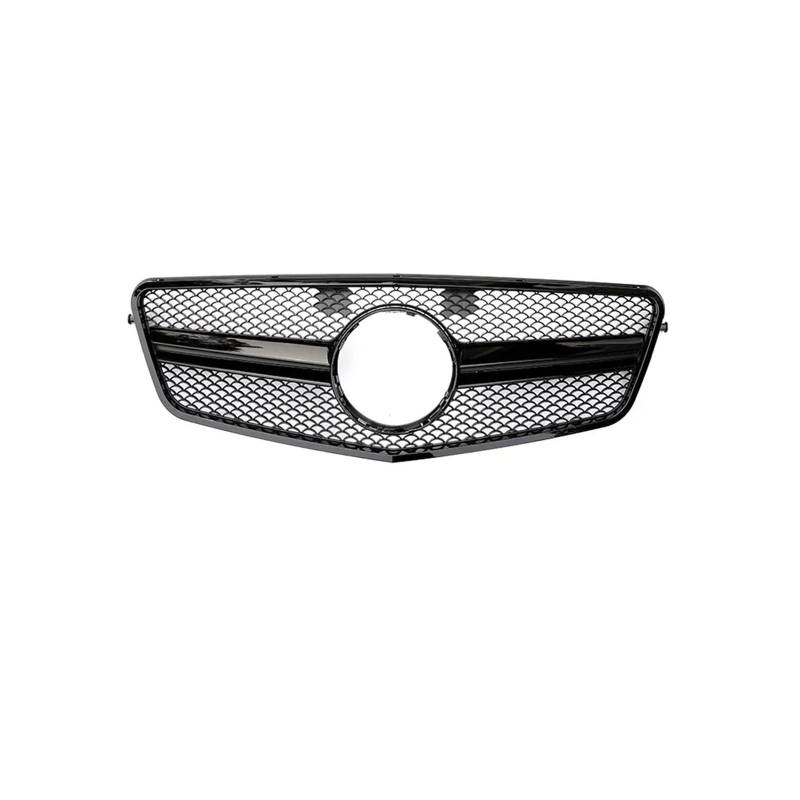 Kühlergrill Für E Für Klasse W212 2009-2015 Auto Front Racing Grill Diamant Für AMG Schwarz Silber Kühlergrill Vorne(08-13 AM Black) von HXVGEGKPYK