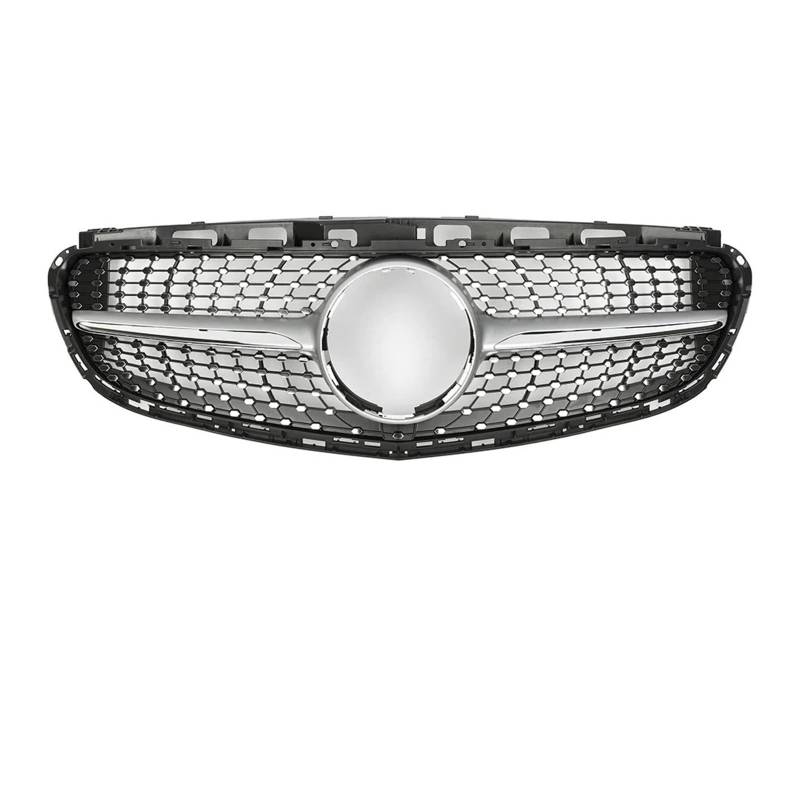 Kühlergrill Für E-Klasse W212 E200 E250 E350 E550 Für GTR Style 2014-2016 Auto Chrom Grill Mesh Diamonds Style Front Racing Grille Front Kühlergrille(Diamonds-Silver) von HXVGEGKPYK