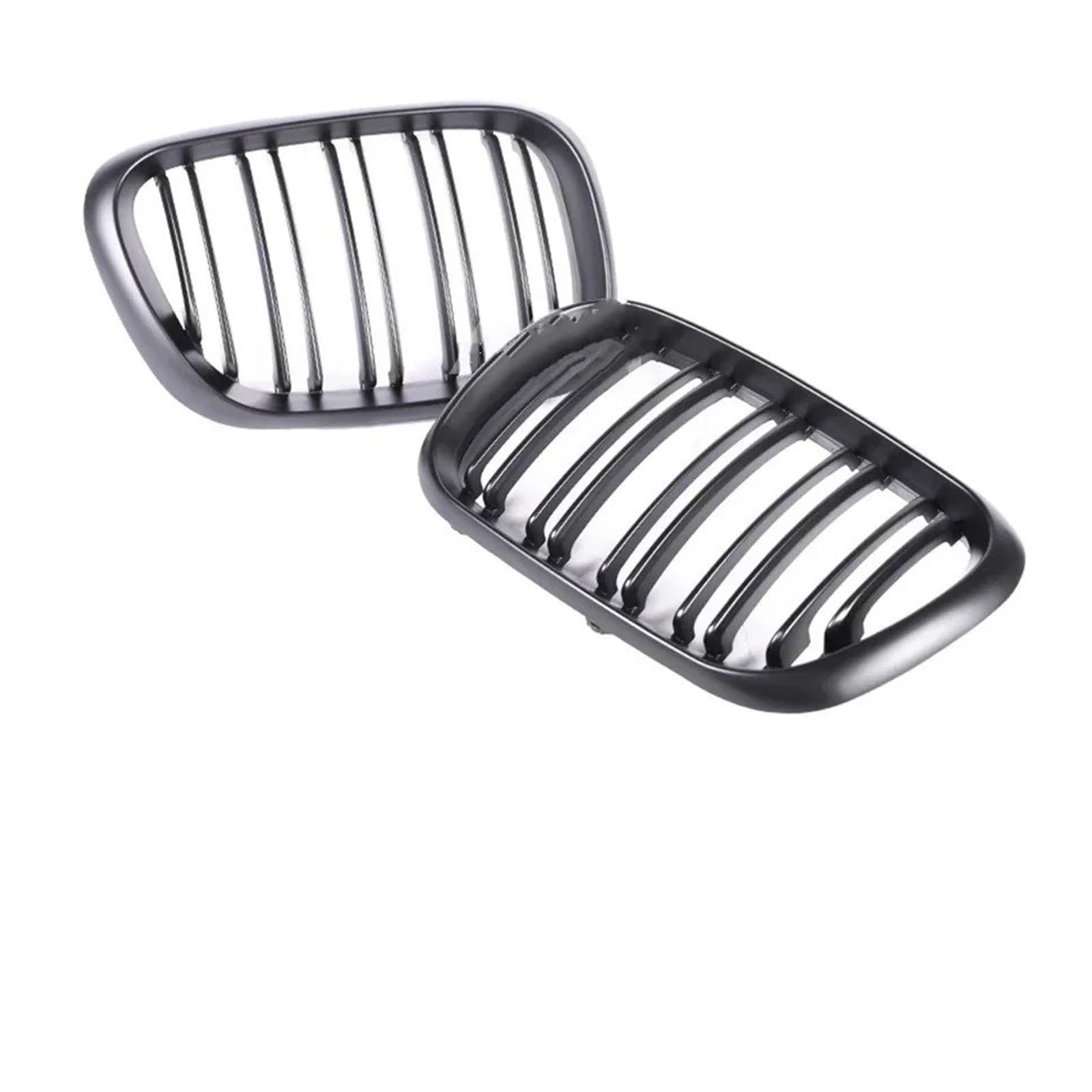 Kühlergrill Für E53 Für X5 Für X6 1999-2003 Auto Doppellamellen Carbonfaser Glanz Schwarz Grills M Farbe Frontstoßstange Nierengrill Front Kühlergrille(Dual Matte Black) von HXVGEGKPYK
