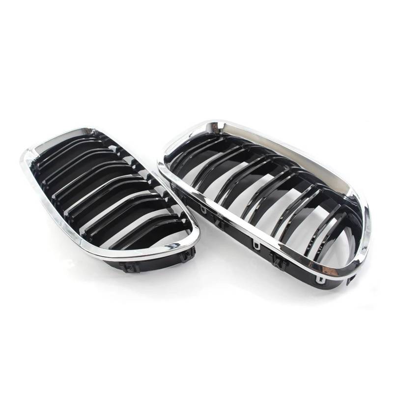 Kühlergrill Für F30 F35 E90 E91 E36 F10 F18 F06 F12 F22 F23 F15 F16 Auto-Nierengrill Doppellamellengrill Chromrahmen Schwarz Glänzend Front Kühlergrille(10 10-17) von HXVGEGKPYK
