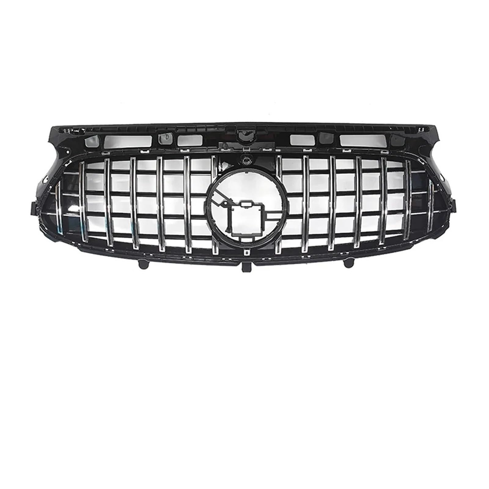Kühlergrill Für GLA-Klasse H247 GLA35 GLA45 Für Für GTR Style 2020-2023 Auto Front Racing Gitter Front Stoßstange Grille Front Kühlergrille(Chrome Silver) von HXVGEGKPYK