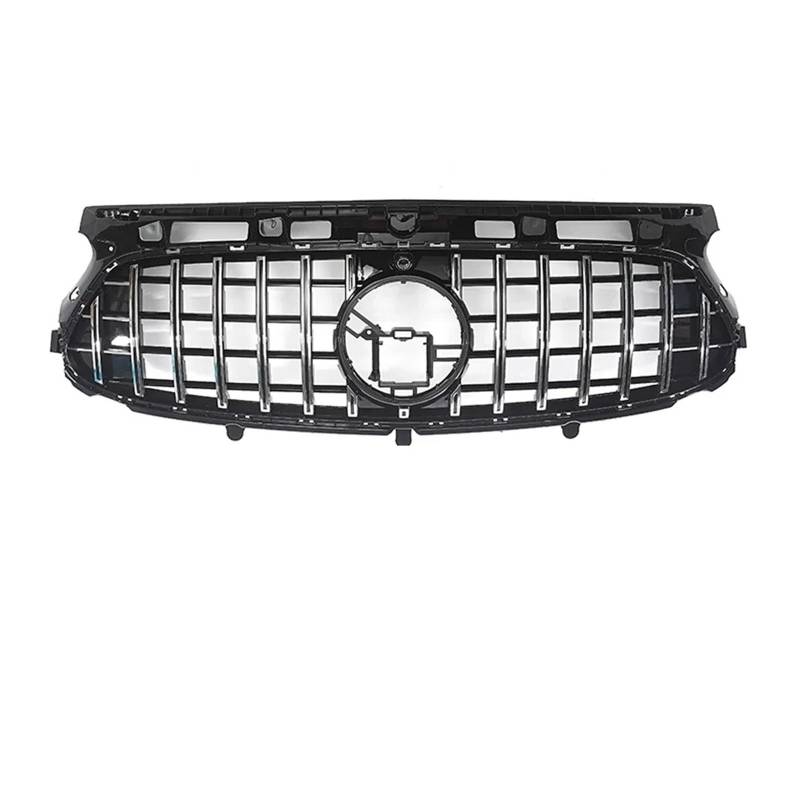 Kühlergrill Für GLA-Klasse H247 GLA35 GLA45 Für Für GTR Style 2020-2023 Auto Front Racing Gitter Front Stoßstange Grille Front Kühlergrille(Chrome Silver) von HXVGEGKPYK