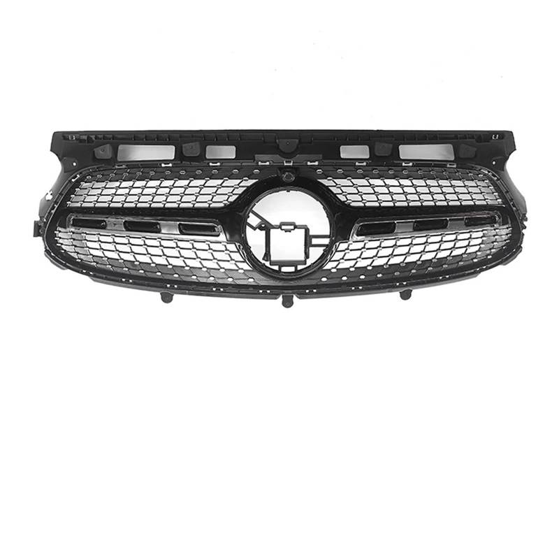 Kühlergrill Für GLA-Klasse H247 GLA35 GLA45 Für Für GTR Style 2020-2023 Auto Front Racing Gitter Front Stoßstange Grille Front Kühlergrille(Diamond-Chrome Black) von HXVGEGKPYK
