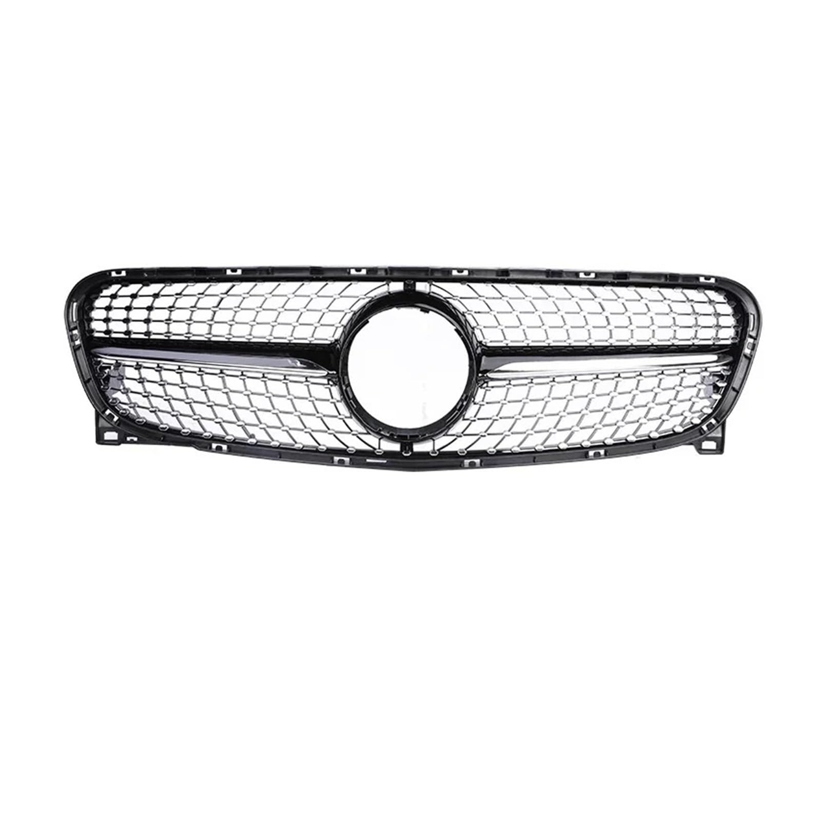 Kühlergrill Für GLA X156 Für Für GT Diamond Style 2014-2019 Auto Schwarz Chrom Frontgrill Ersatz Racing Stoßstange Grill Front Kühlergrille(14-16 Diamond Black) von HXVGEGKPYK