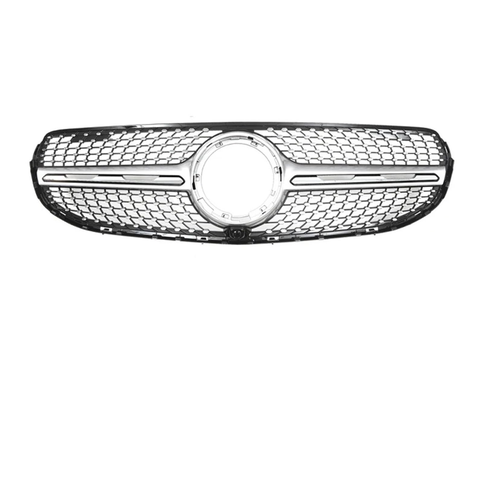 Kühlergrill Für GLC SUV X253 GLC300 GLC43 2020-2022 2023 Auto Chrom Schwarz Silber Diamanten Stil Frontstoßstangengrill Renngitter Front Kühlergrille(Diamond-Silver) von HXVGEGKPYK