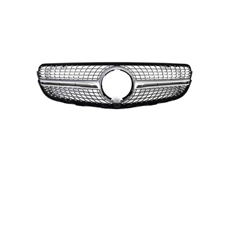 Kühlergrill Für GLC X253 200 220 250 260 300 350 2015-2018 Auto Front Einlass Mesh Grille Racing Stoßstange Grill Kühlergrill Vorne(Diamond Silvery) von HXVGEGKPYK