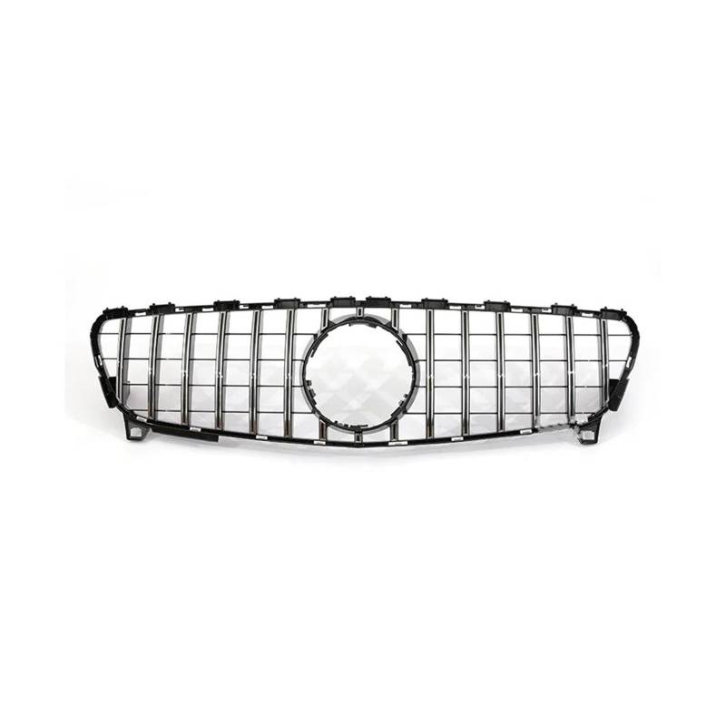 Kühlergrill Für GTR Für AMG A45 Grill Für A-Klasse W176 2013-2018 Schwarz Silber Chrom Kühlergrill Kühlergrill Vorne(16-18 Chrome) von HXVGEGKPYK