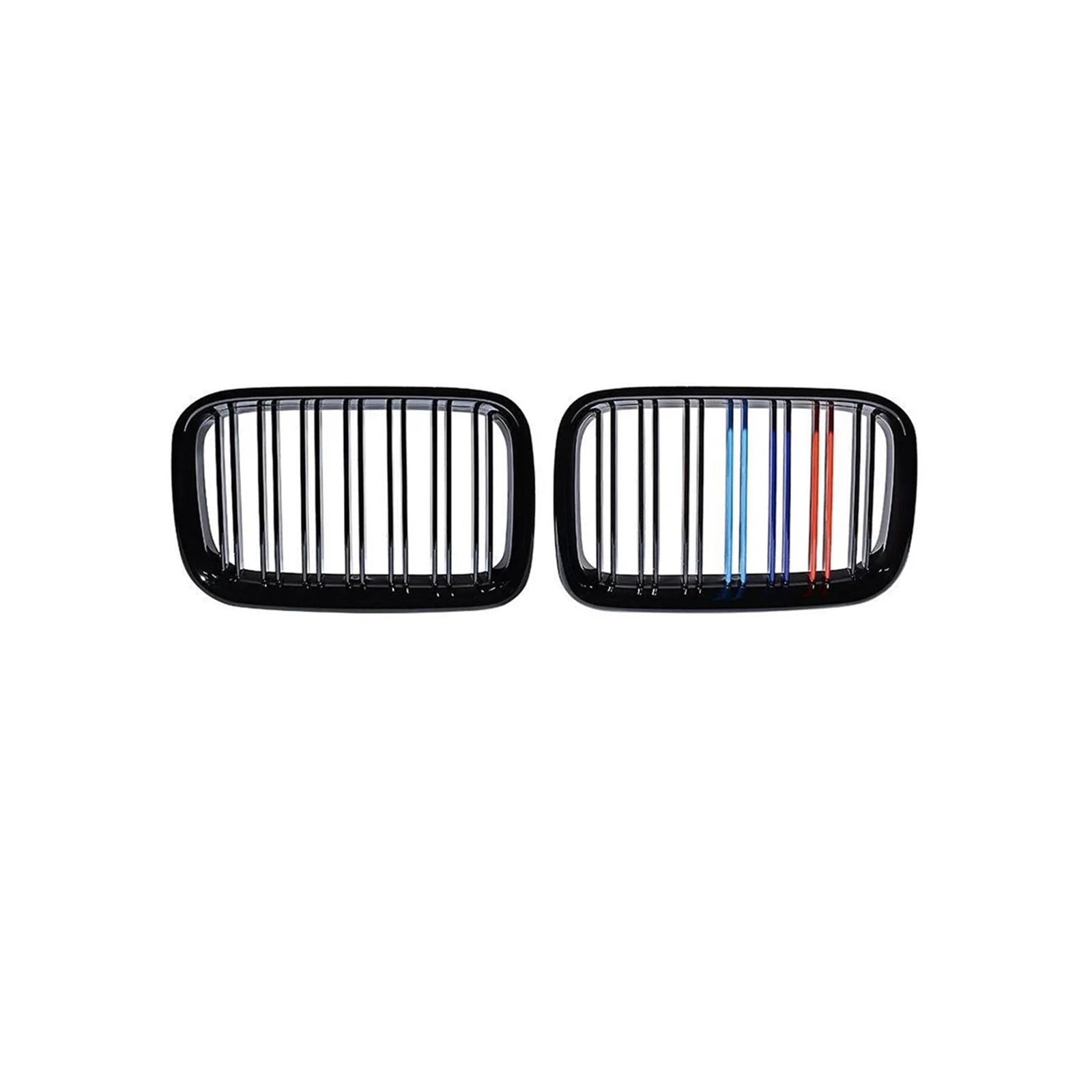 Kühlergrill Für M3 E36 318i 325i 1992-1996 Kühlergrill Im Double Line Style Glänzend Schwarz Kühlergrill Vorne(Double-3-Color) von HXVGEGKPYK