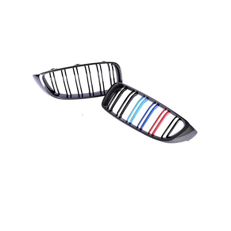 Kühlergrill Für M4 F32 F33 F36 F80 F82 F83 2013-2020 Glänzend Schwarz Front Lower Bumper Niere Grill Kühlergrill Vorne(Carbon Look) von HXVGEGKPYK