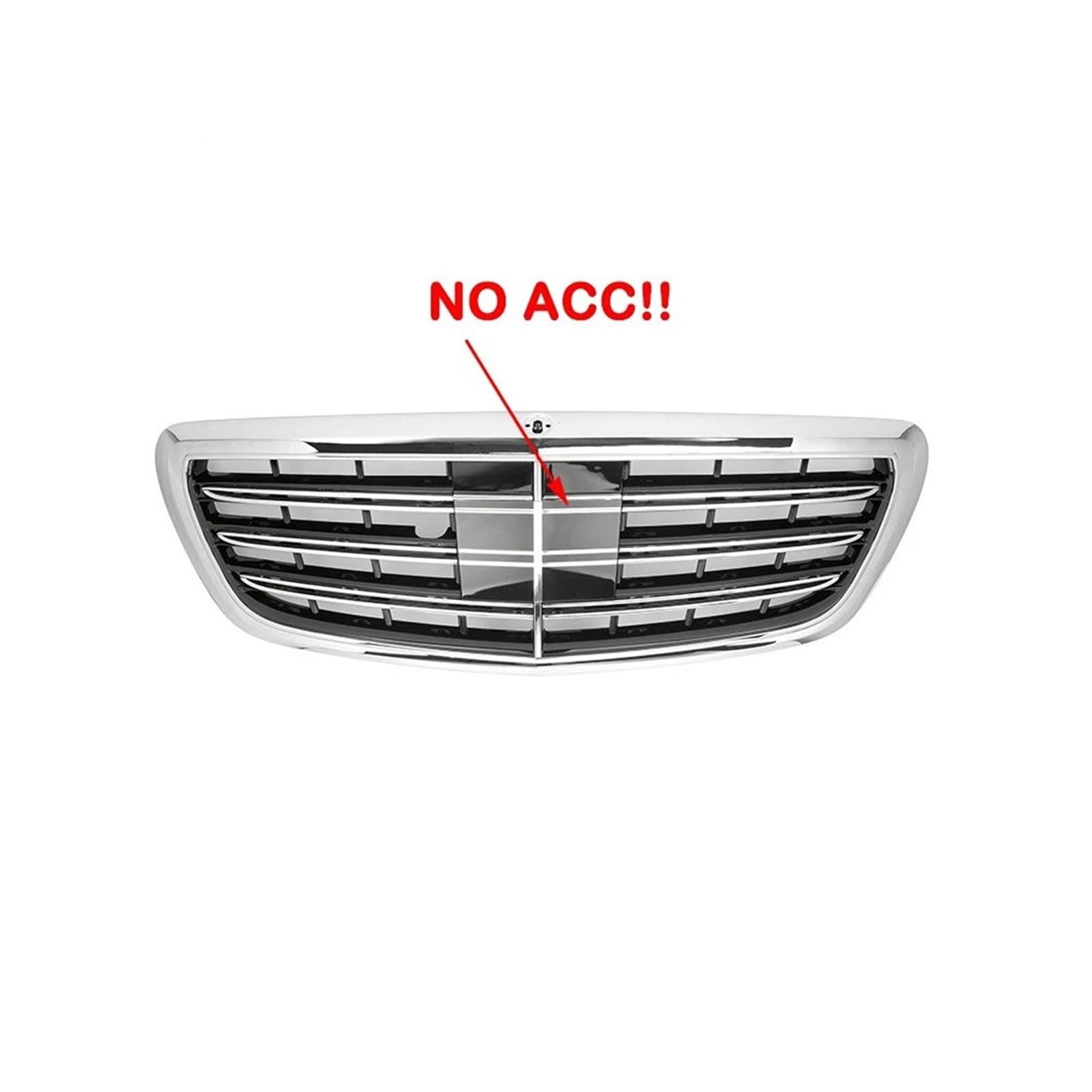 Kühlergrill Für S Für Klasse W222 S350 S450 S500 S320 2014-2019 Kühlergrill Grills Kühler Motorkühlung Kühlergrill Vorne(No Acc(Silver)) von HXVGEGKPYK