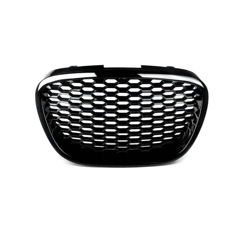 Kühlergrill Für SEAT Für Leon MK2 1P1 2006-2009 Auto-Fronthaubengrill Schwarzer Front-Wabengrill Mesh-Sport-Renngrill Ohne Emblem Front Kühlergrille(Glossy Black) von HXVGEGKPYK