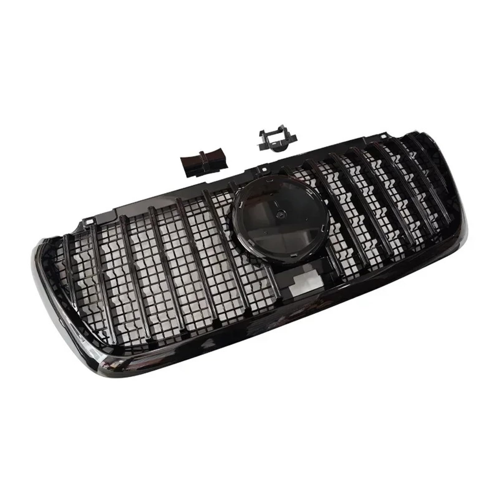 Kühlergrill Für Sprinter W907 2018 2019 2020 2021 2022 2023 2024 Autogrills Facelift Frontgrill ABS Racing Grill Front Kühlergrille(Black) von HXVGEGKPYK
