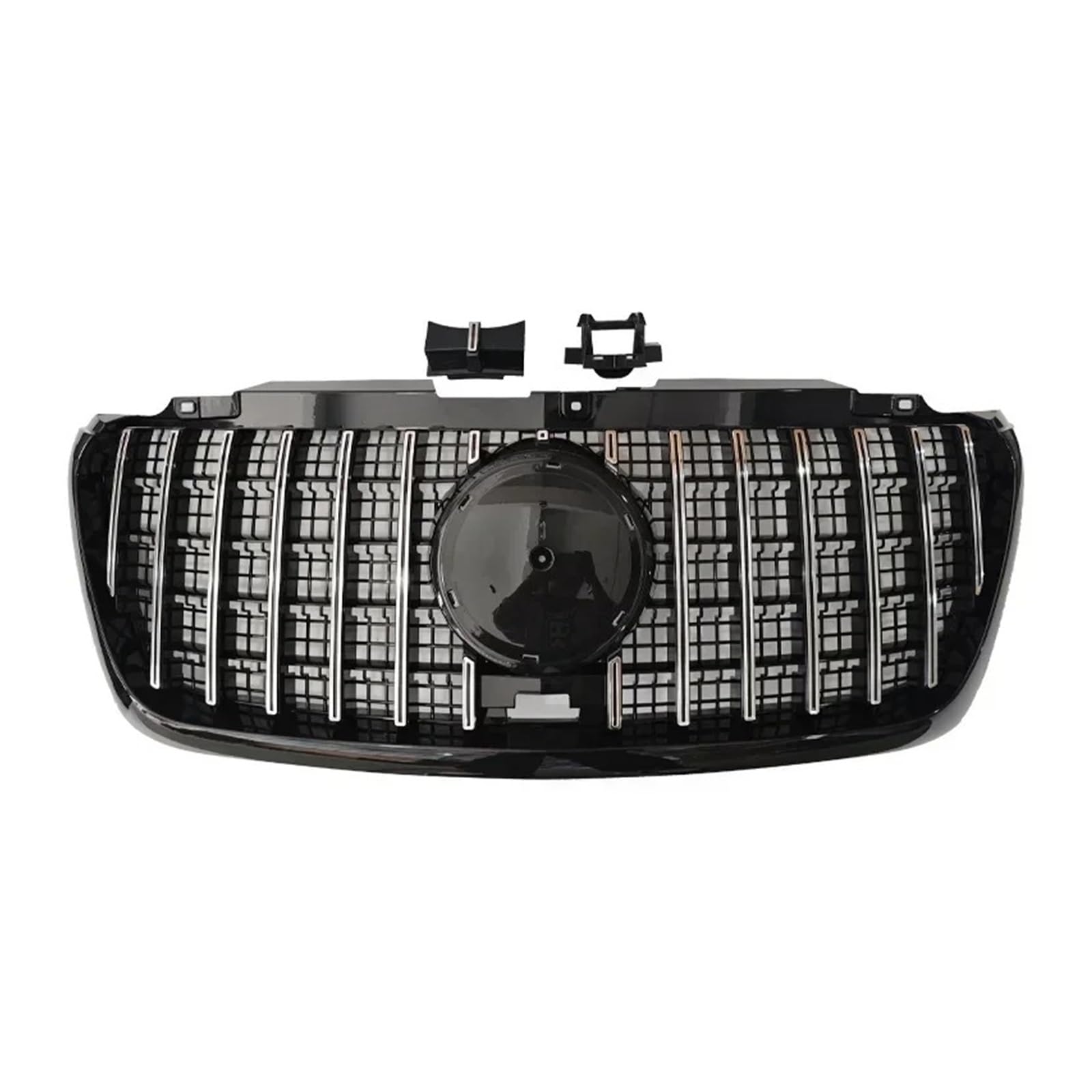 Kühlergrill Für Sprinter W907 2018 2019 2020 2021 2022 2023 2024 Autogrills Facelift Frontgrill ABS Racing Grill Front Kühlergrille(Silver) von HXVGEGKPYK