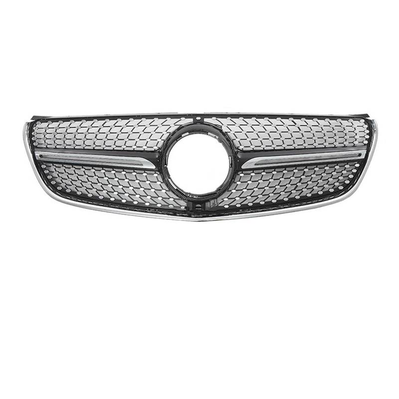 Kühlergrill Für V-Klasse W447 V250 V260 2016-2020 Auto Chrom Silber Diamanten Stil Frontstoßstangengrill Grill Tuning Zubehör Front Kühlergrille(Diamonds-Black W360) von HXVGEGKPYK