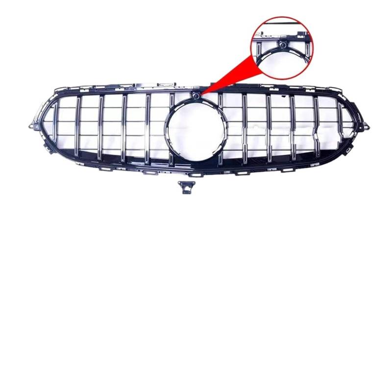 Kühlergrill Für W213 Für GT E43 E450 W238 E200 E300 E250 E320 E350 E400 2016+ Auto-Frontgrill Mit Kameraloch Frontgitter Front Kühlergrille(Chrome 2020-IN) von HXVGEGKPYK