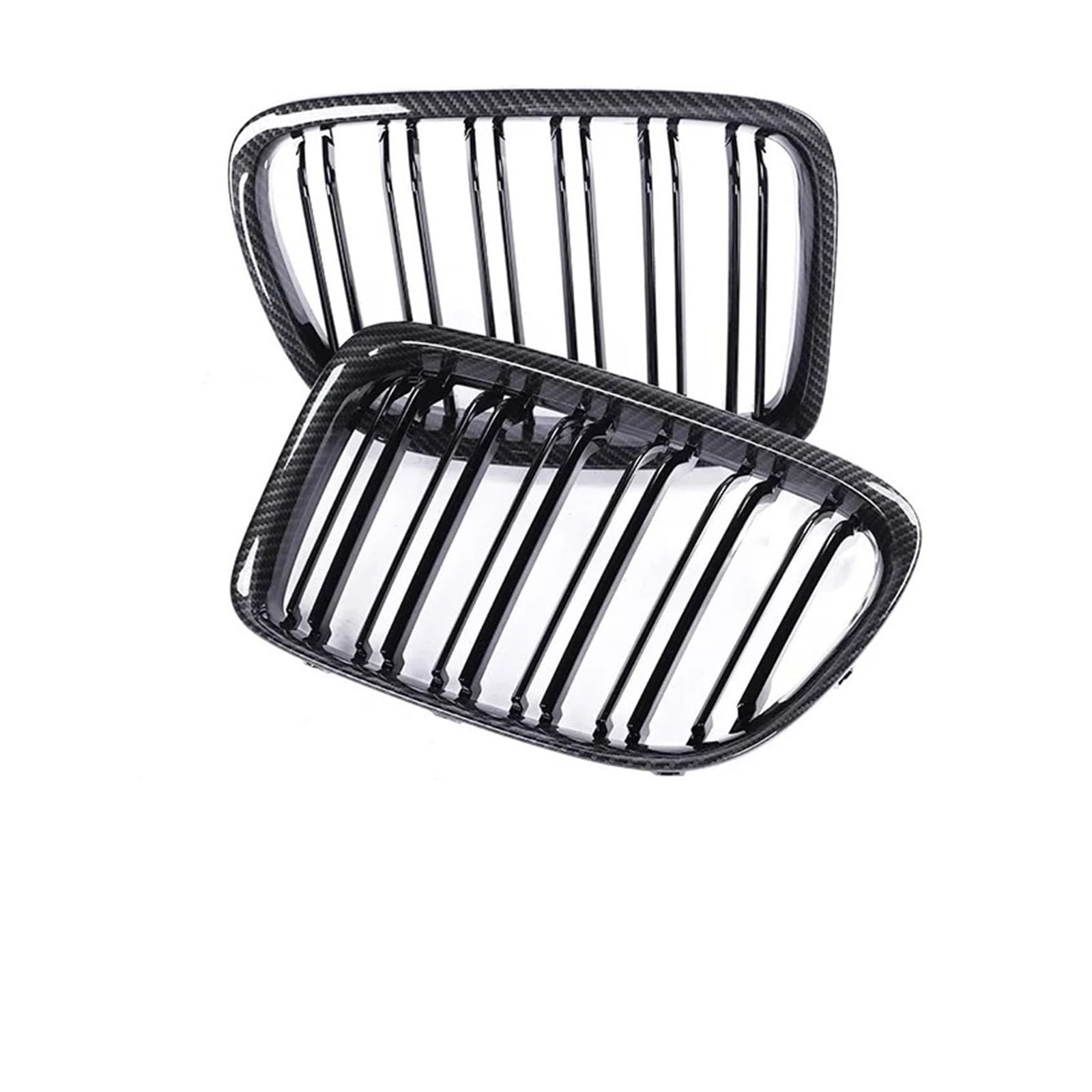 Kühlergrill Für X1 E84 2009-2016 Auto Carbon Look Front Niere M Farbe Racing Stoßstange Kühlergrill Abdeckung Refiting Grill Teile Front Kühlergrille(Dual Carbon Look) von HXVGEGKPYK