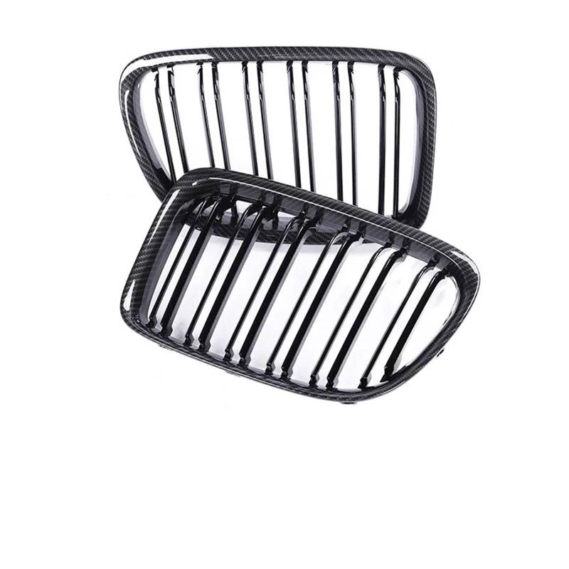Kühlergrill Für X1 E84 2009-2016 Auto Carbon Look Front Niere M Farbe Racing Stoßstange Kühlergrill Abdeckung Refiting Grill Teile Front Kühlergrille(Dual Carbon Look) von HXVGEGKPYK