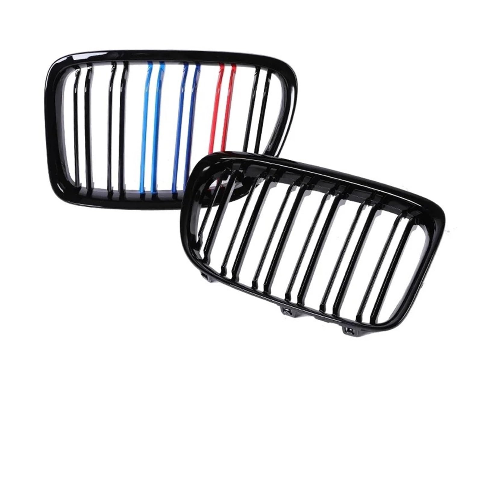 Kühlergrill Für X1 E84 2009-2016 Auto Carbon Look Front Niere M Farbe Racing Stoßstange Kühlergrill Abdeckung Refiting Grill Teile Front Kühlergrille(Dual M Color) von HXVGEGKPYK