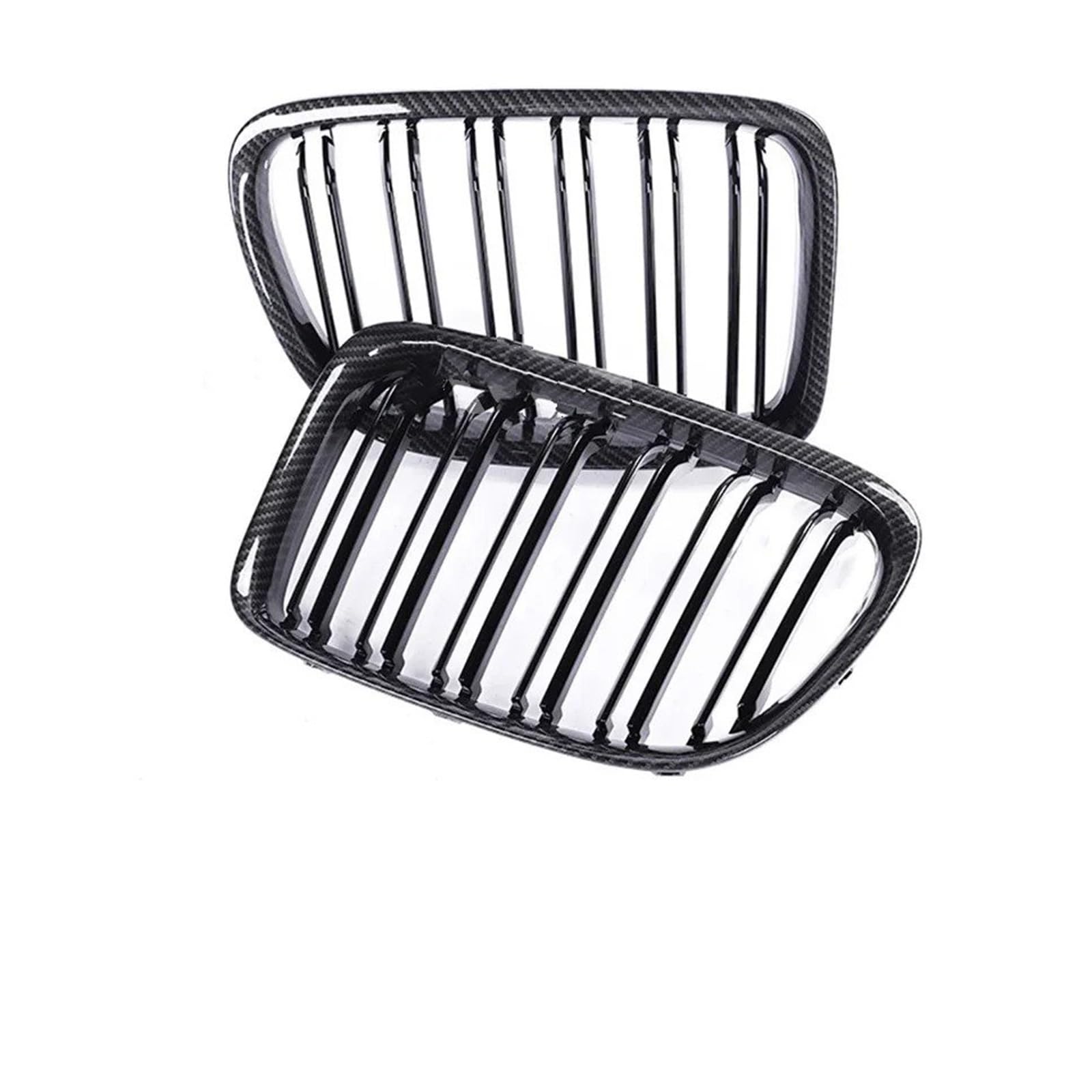 Kühlergrill Für X1 E84 SDrive XDrive 2009-2016 Front Refiting Racing Grill Chrom Schwarz Stoßstange Niere M Farbe Grille Abdeckung Front Kühlergrille(Dual Carbon Look) von HXVGEGKPYK