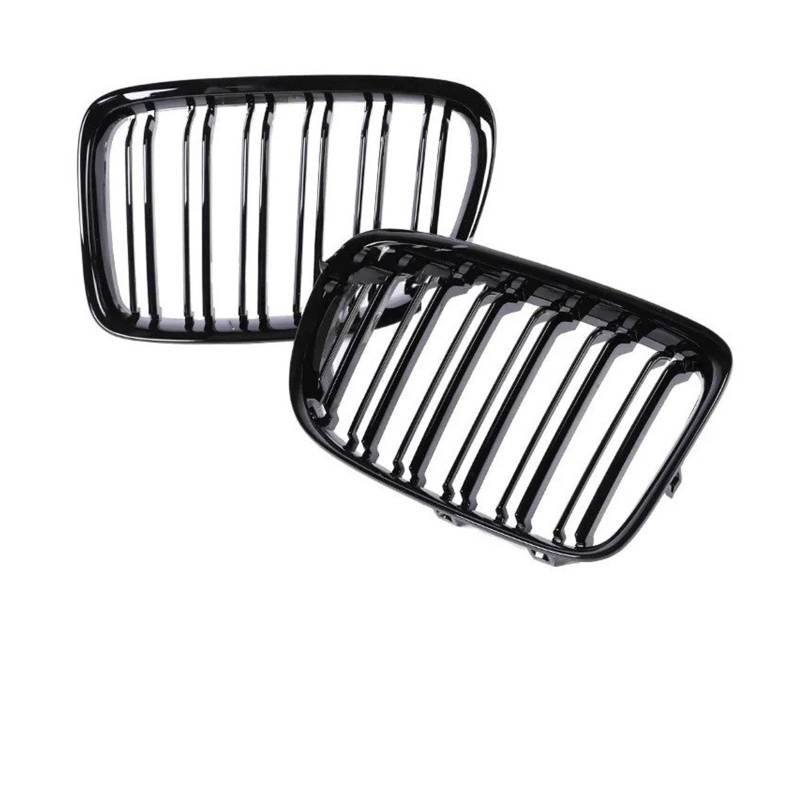 Kühlergrill Für X1 E84 SDrive XDrive 2009-2016 Front Refiting Racing Grill Chrom Schwarz Stoßstange Niere M Farbe Grille Abdeckung Front Kühlergrille(Dual Glossy Black) von HXVGEGKPYK