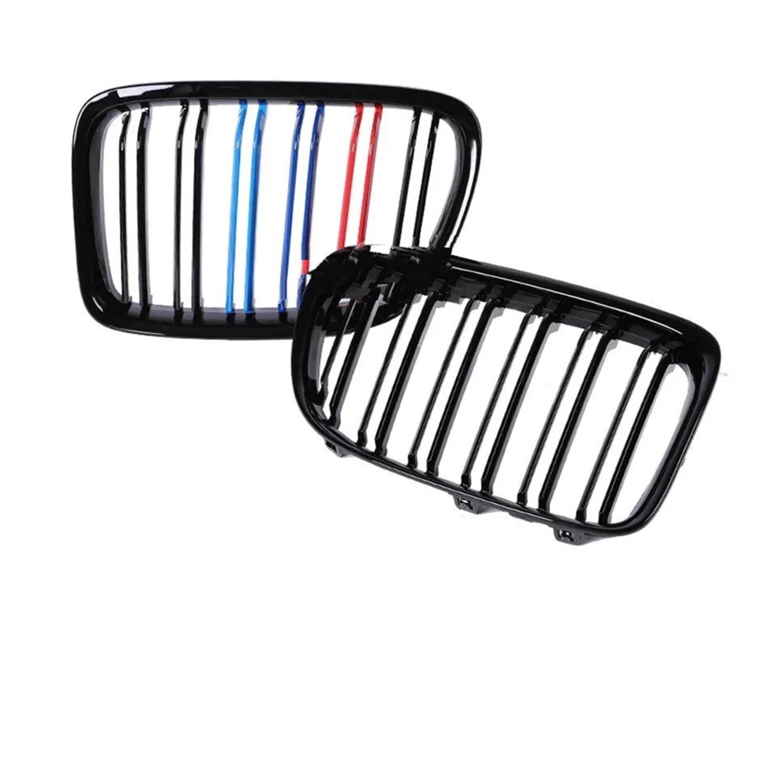 Kühlergrill Für X1 E84 SDrive XDrive 2009-2016 Front Refiting Racing Grill Chrom Schwarz Stoßstange Niere M Farbe Grille Abdeckung Front Kühlergrille(Dual m Style) von HXVGEGKPYK