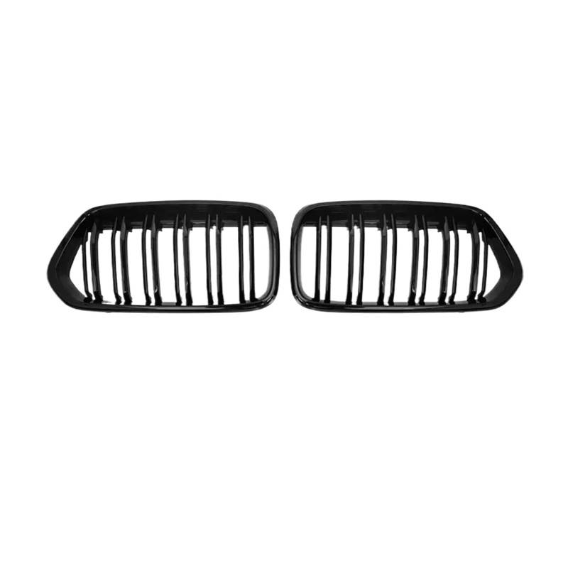 Kühlergrill Für X2 F39 2018-2021 Auto Doppellamellen Glanz M-Farbe Frontgrill Gitter Nierengrill Ersatz Frontstoßstangengrill Front Kühlergrille(D Glossy Black) von HXVGEGKPYK