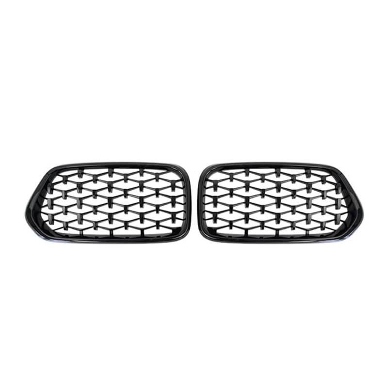 Kühlergrill Für X2 F39 2018-2021 Car Diamonds Style Frontstoßstangengitter Glänzend Schwarz Einzel- Und Doppellinien-Renngitter Front Kühlergrille(Diamond-Glossy Black) von HXVGEGKPYK