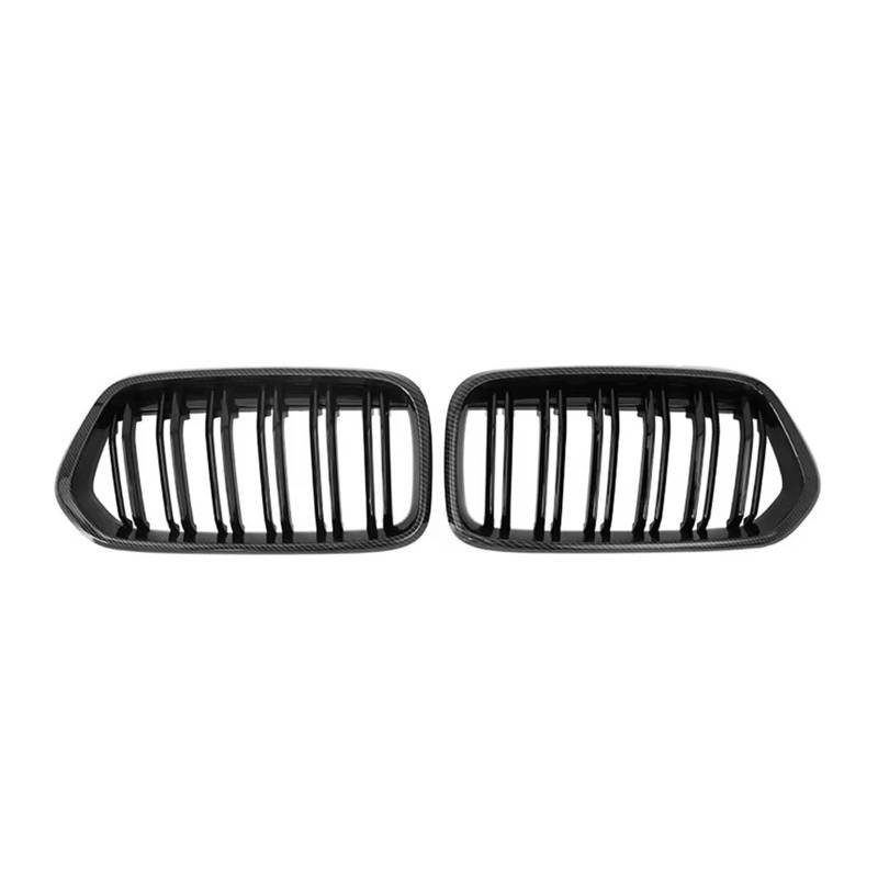 Kühlergrill Für X2 F39 2018-2021 Car Diamonds Style Frontstoßstangengitter Glänzend Schwarz Einzel- Und Doppellinien-Renngitter Front Kühlergrille(Double-Carbon Look) von HXVGEGKPYK