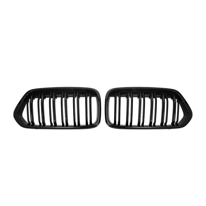 Kühlergrill Für X2 F39 2018-2021 Car Diamonds Style Frontstoßstangengitter Glänzend Schwarz Einzel- Und Doppellinien-Renngitter Front Kühlergrille(Double-Glossy Black) von HXVGEGKPYK