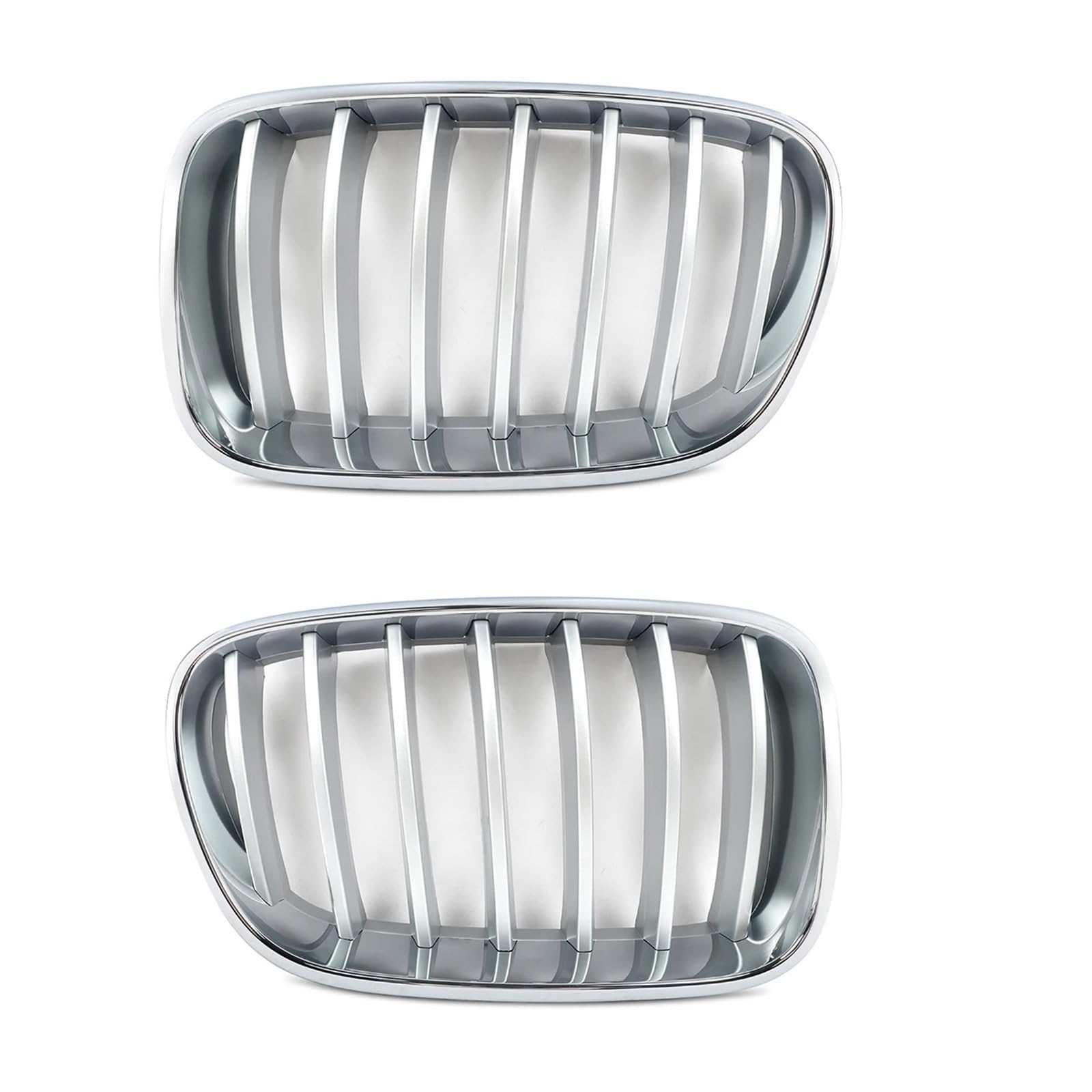 Kühlergrill Für X3 F25 2010-2013 Chrom Surround W/Silber Lamellen Front Stoßstange Niere Kühlergrill Kühlergrill Vorne(Left Side) von HXVGEGKPYK
