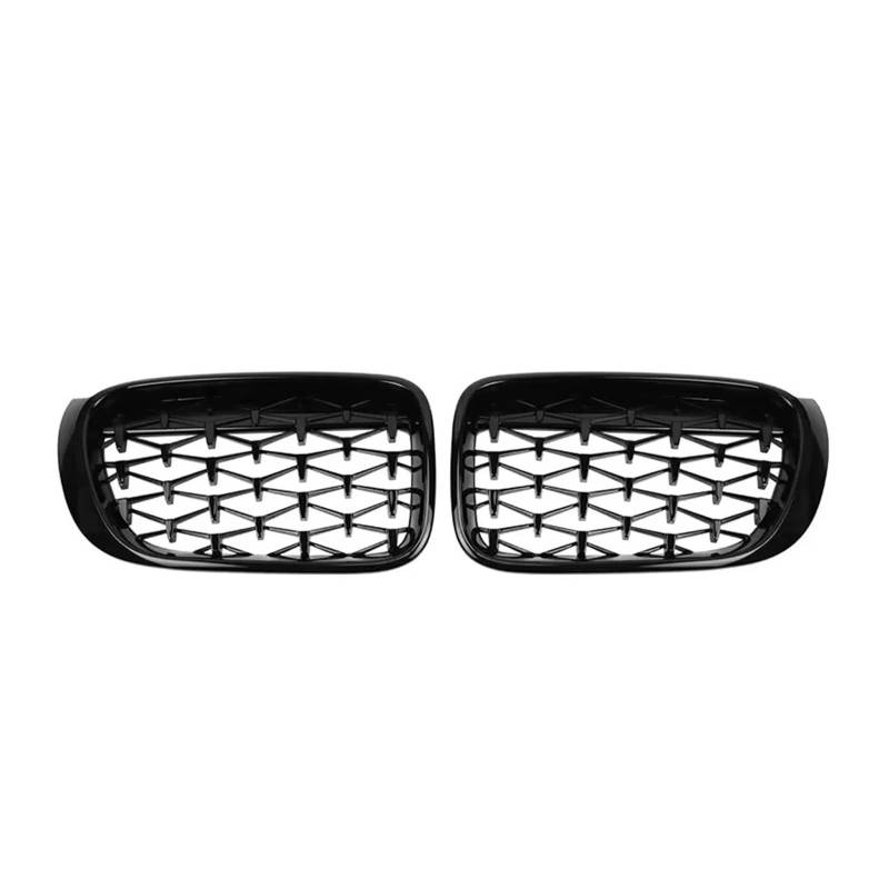 Kühlergrill Für X3 F25 Für X4 F26 2014-2018 Car Diamonds Style Frontstoßstangengitter Carbonfaser-Optik Double Line Style Racing Grill Front Kühlergrille(Diamond-Glossy Black) von HXVGEGKPYK