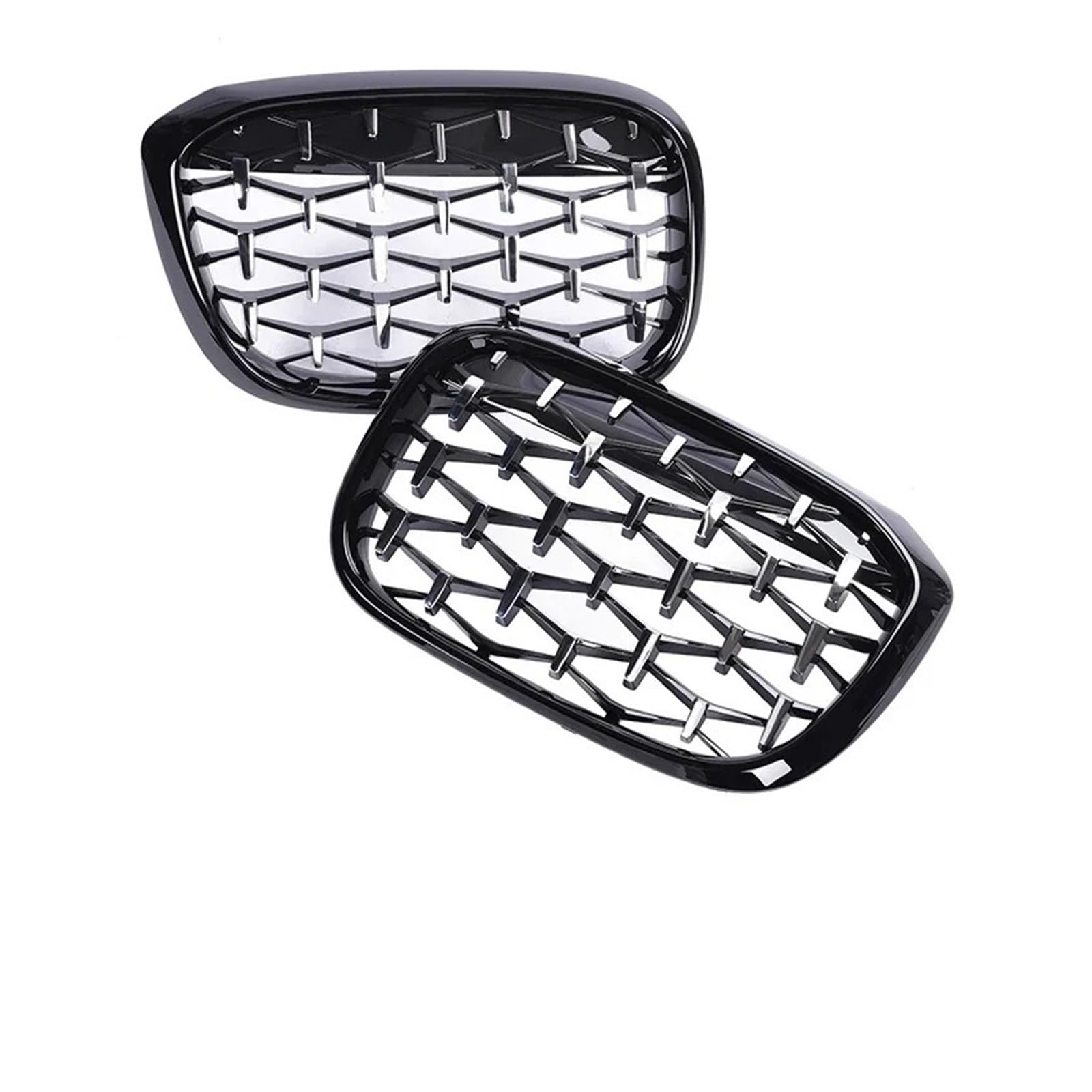 Kühlergrill Für X3 Für X4 G01 G02 Facelift M Style 2018-2021 Auto Doppellamellengrills Abdeckung Glanzschwarz Frontstoßstange Front Kühlergrille(Chrome Black Diamond) von HXVGEGKPYK