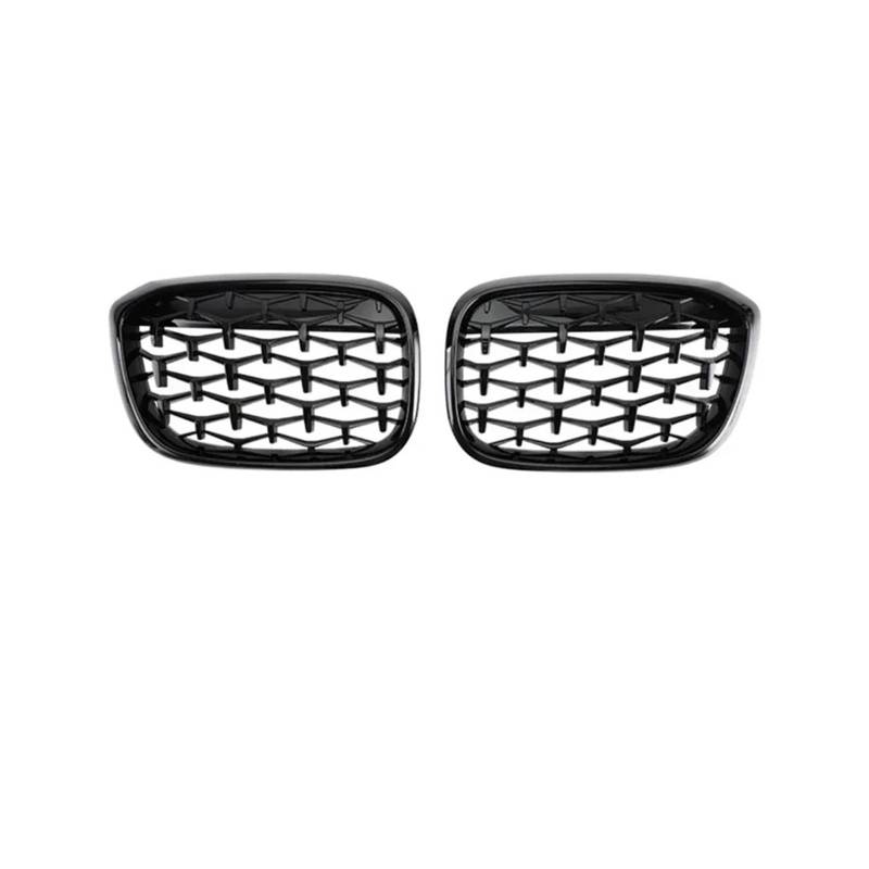 Kühlergrill Für X3 Für X4 G01 G02 G08 2017-2021 Auto Front Nierengrill Grills Silber Und Schwarz Diamond Style Racing Grills Tuning Front Kühlergrille(Gloss Black) von HXVGEGKPYK