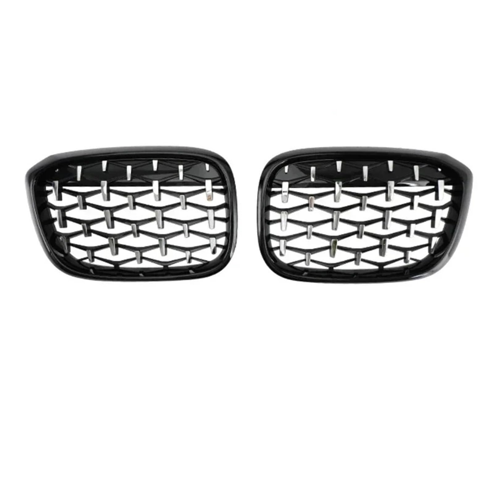 Kühlergrill Für X3 Für X4 G01 G02 G08 2017-2021 Auto Front Nierengrill Grills Silber Und Schwarz Diamond Style Racing Grills Tuning Front Kühlergrille(Silver and Black) von HXVGEGKPYK