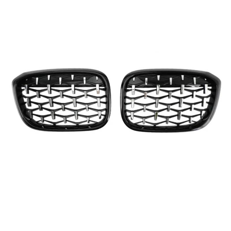 Kühlergrill Für X3 Für X4 G01 G02 G08 2017-2021 Auto Front Nierengrill Grills Silber Und Schwarz Diamond Style Racing Grills Tuning Front Kühlergrille(Silver and Black) von HXVGEGKPYK