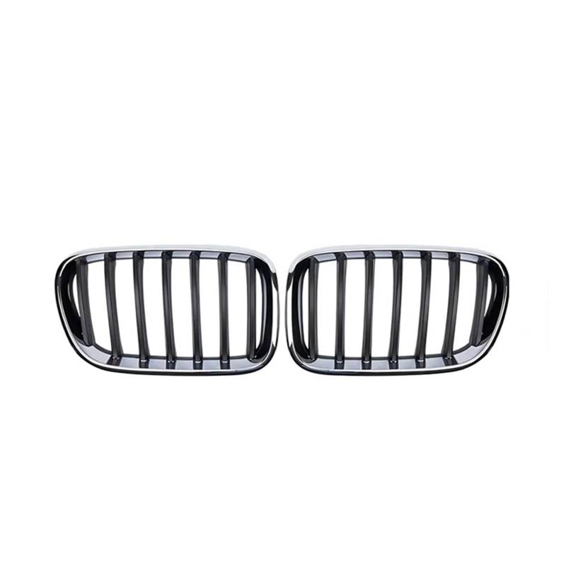 Kühlergrill Für X3 G01 Für X4 G02 2018 2019 2020 2021 Auto Front Nieren Grills Gloss Black Tuning Grille Front Kühlergrille(18-21 Silver I Slat) von HXVGEGKPYK